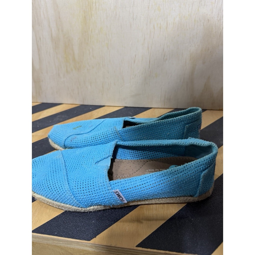 TOMS Blue‎ Slip On Sneakers Women’s US 7.5 Casual Canvas Comfort